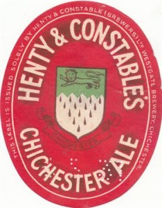 Henty beer label