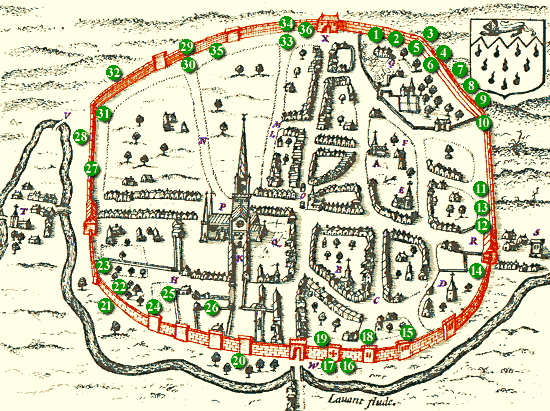 Chichester town plan John Speed 1610