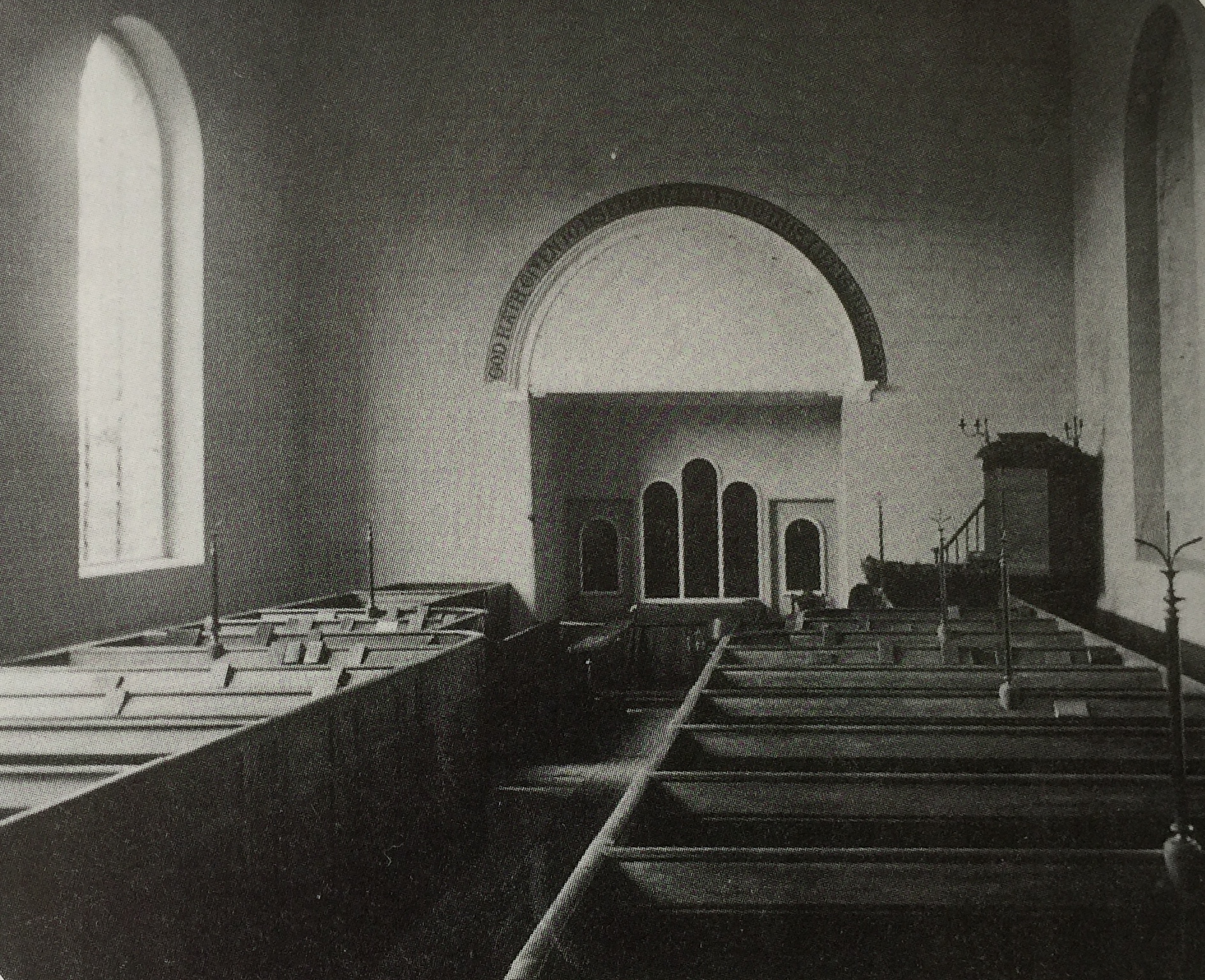 Late 19th Century interior of St Bartholomew's. The box pews were swept away in later remodelling which also added a chancel. (WSRO)